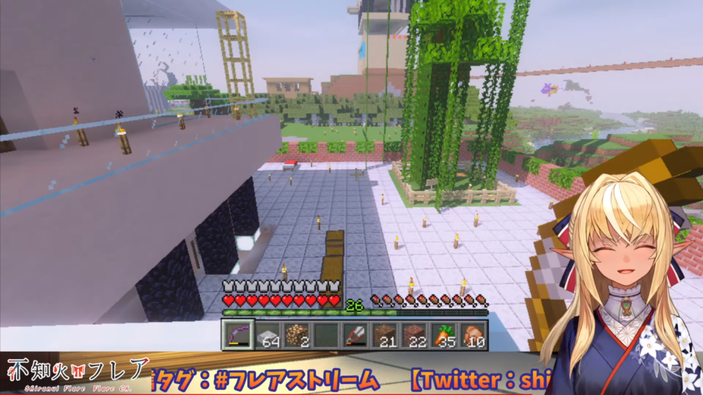 マイクラ Minecraft オサレなふーたんの家と庭作りまとめ 不知火フレア