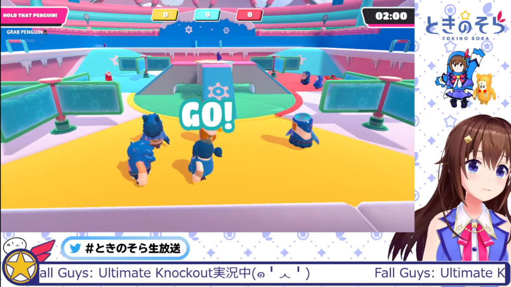 2021 01 27 59 【Fall Guys: Ultimate Knockout】くにゃくにゃ練習したいのそら！【#ときのそら生放送​】