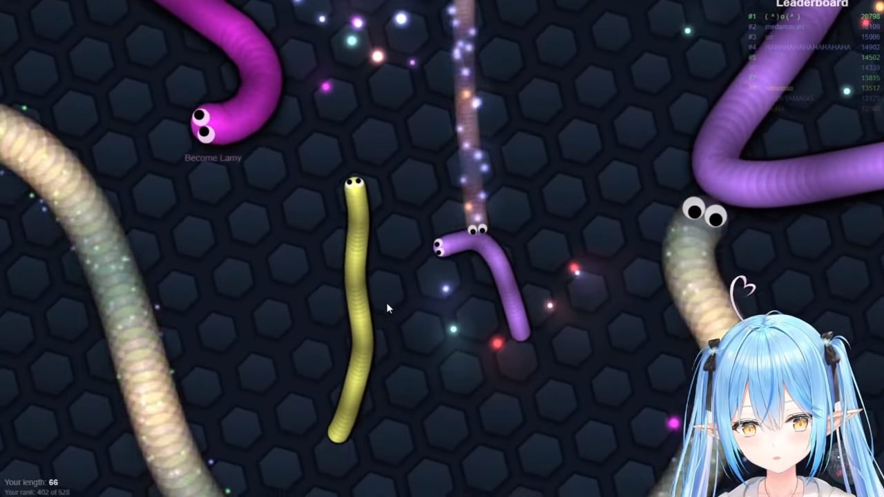 a4bcd66129e74d14031f603699851b96 【Slither.io】朝ミミズ【雪花ラミィ/ホロライブ】