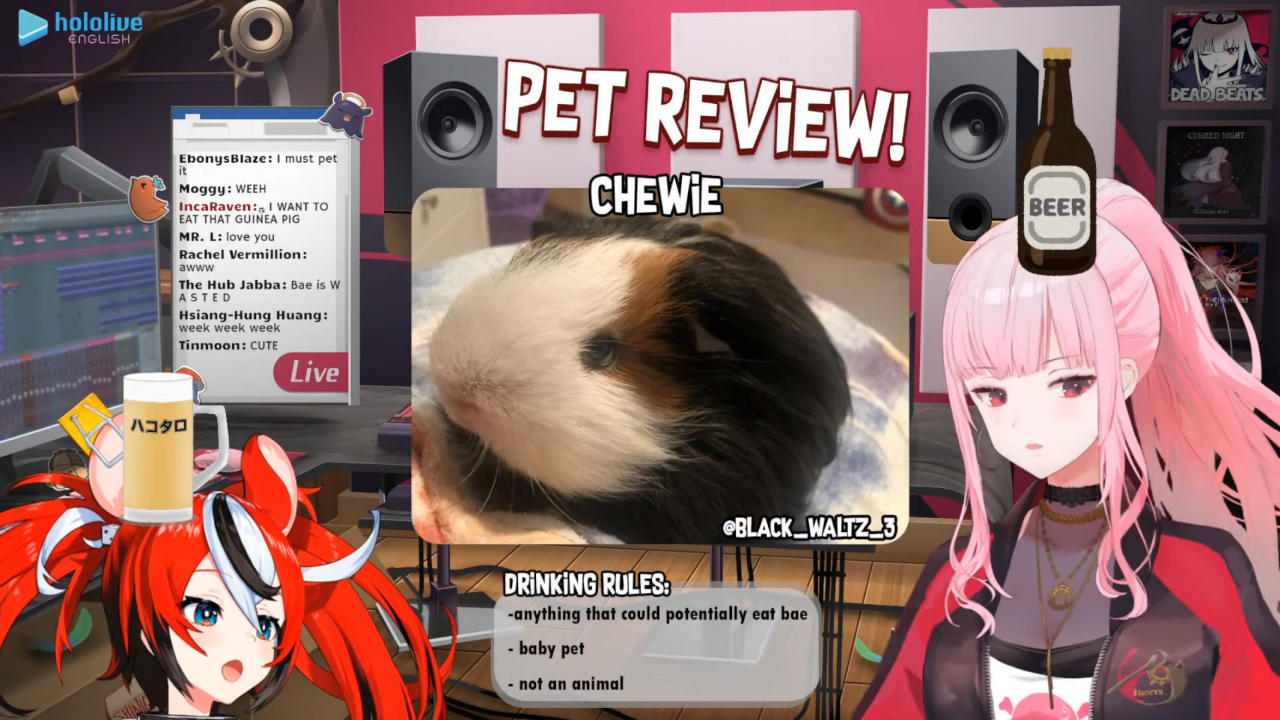 4f8e83021322e9e68ae25f26e9cca7c8 パス太郎デビュー！！【PET REVIEW】Drinking and Checking Out Your Cute Friends! with Baelz Hakos #baecalliopetreview