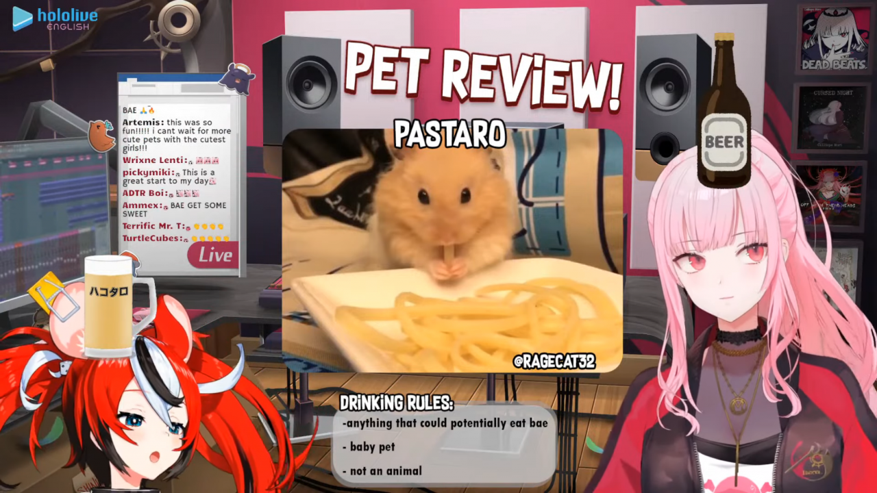 848cd7ac50e9ed29baae60b29d49f56e パス太郎デビュー！！【PET REVIEW】Drinking and Checking Out Your Cute Friends! with Baelz Hakos #baecalliopetreview