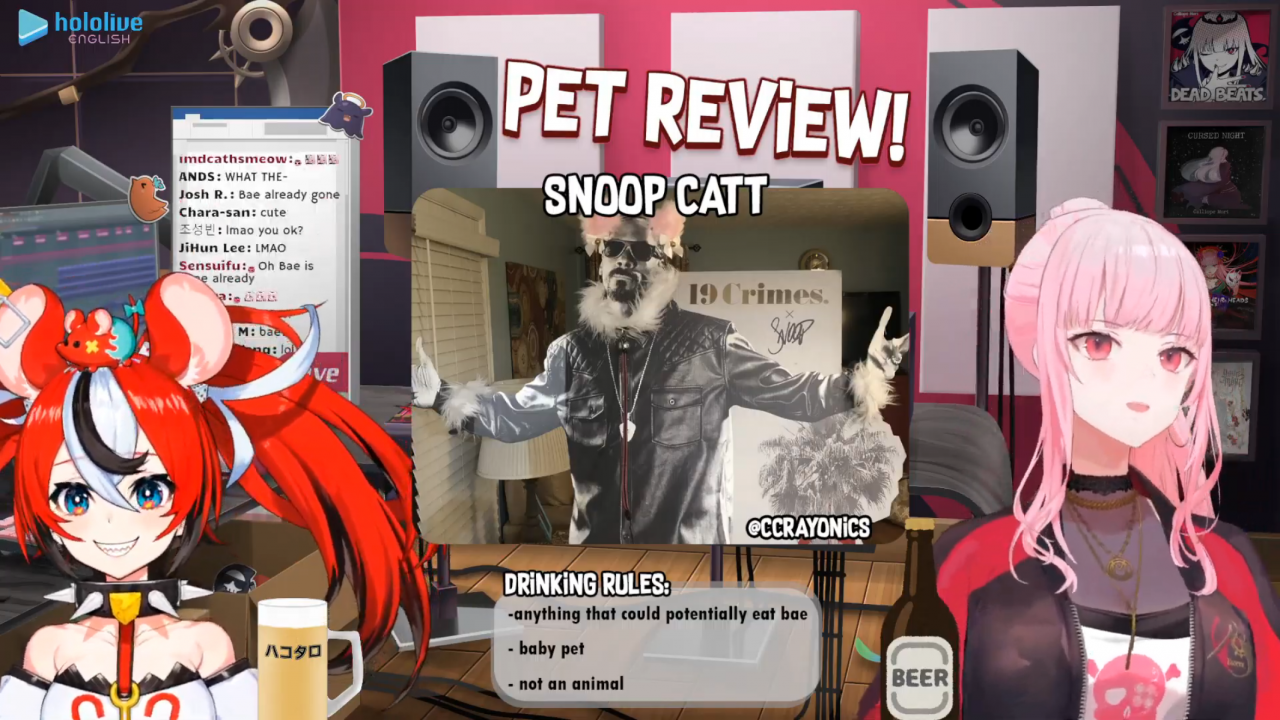 8df1a2217e54a90c4ecb64644ca08fcc パス太郎デビュー！！【PET REVIEW】Drinking and Checking Out Your Cute Friends! with Baelz Hakos #baecalliopetreview